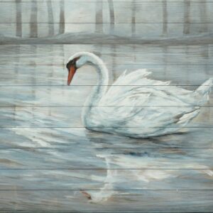 JQZbrevium Vintage Canvas Wall Art, Grace Swan Art Painting Pictures Rustic Bathroom Wall Decor, Farmhouse Wall Decor for Living Room, Bedroom, Office Decor12x18inch Framed, style-5