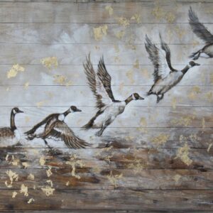 Embroidery Kit for Beginners, Geese Fly Overhead, DIY Designs Cross-Stitch Easy Supplies Needlework, Needlepoint Embroidery Gift for Home Decor 16x20 inch