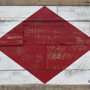 AGAS Foxtrot Code F Marine Signal 3x3 Ft Flag - Printed 200D Nylon - Canvas Header - Brass Grommets - Colorfast & Stitched Edges - Nautical Boat Flag - Naval Code Signal Flag.