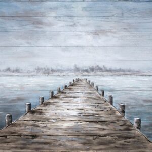Empire Art Direct Pier Metal, Hand Painted Primo Mixed Media Iron Sculpture, Decor,Ready to Hang,Living Room, Bedroom ＆ Office 3D Wall Art, 48" x 24" x 2.0",PMO-140127-4824