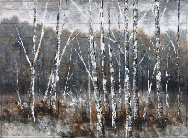 Posters Winter Birch Tree Decorative Wall Art Rustic Forest Landscape Wall Art Living Room Large Wall Art Canvas Painting Posters And Prints Wall Art Pictures for Living Room Bedroom Decor 16x20inch(