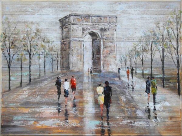Eugène Galien Laloue The Arc De Triomphe Place De L'Etoile Painting On Canvas Wall Art Poster Scroll Picture Print Living Room Walls Decor Home Posters 16x24inch(40x60cm)