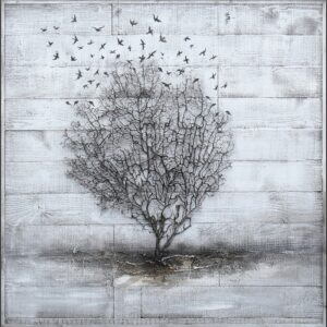 Serene Tree & Birds 3D Wooden Wall Art - Handcrafted Rustic Decor